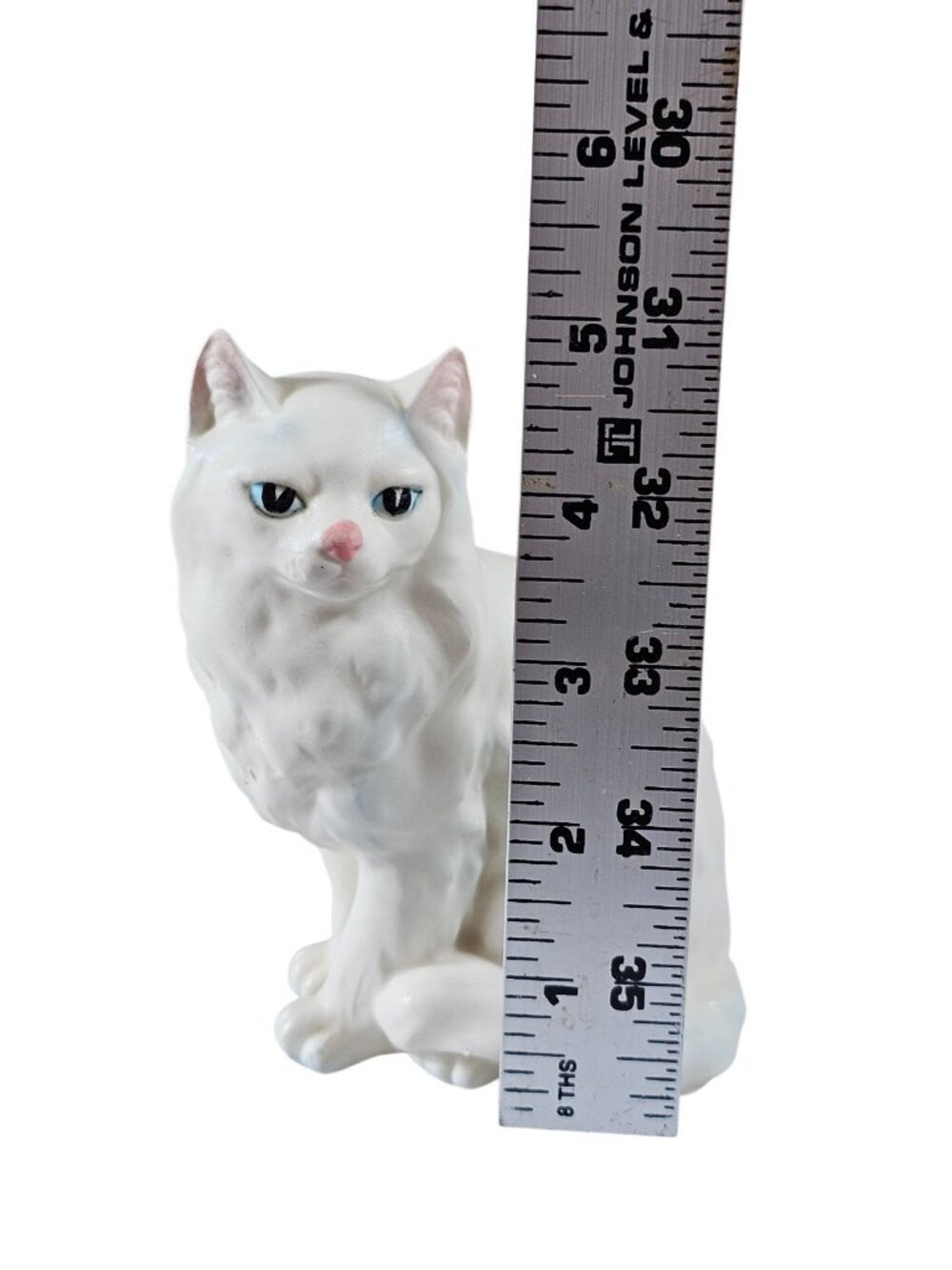 Vintage Enesco White Cat Figurine Made in Japan Porcelain Kitty Collectible - Picture 8 of 8